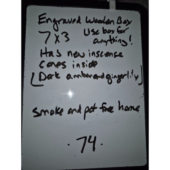 Handcrafted Wooden Incense Box Carved Floral Design10 Count Tarot The Sun Incens - Picture 8 of 8